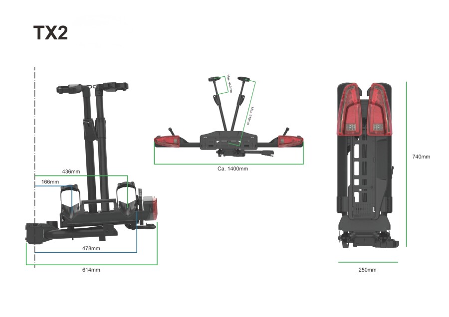 Spinder TX2 jalgrattahoidja